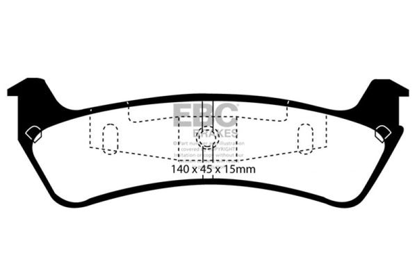 EBC 95-01 Ford Explorer 4.0 2WD Yellowstuff Rear Brake Pads - Bull Strap