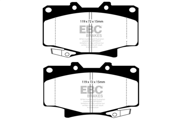 EBC 96-97 Lexus LX450 4.5 Yellowstuff Front Brake Pads - Bull Strap