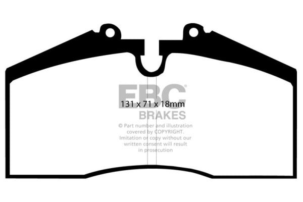 EBC 96-98 Porsche 911 (993) 3.6 Carrera 4S Yellowstuff Rear Brake Pads - Bull Strap