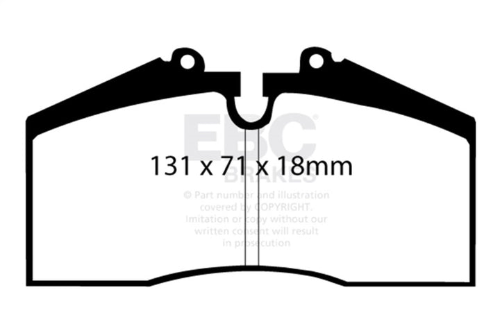 EBC 96-98 Porsche 911 (993) 3.6 Carrera 4S Yellowstuff Rear Brake Pads - Bull Strap