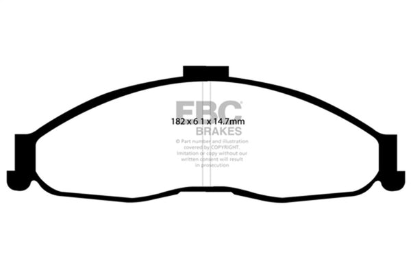 EBC 98-02 Chevrolet Camaro (4th Gen) 3.8 Yellowstuff Front Brake Pads - Bull Strap