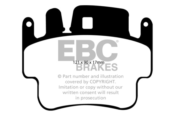 EBC 98-05 Porsche 911 996 3.4 Carrera 2 (Iron Rotor) Redstuff Frt Brake Pad (Check EBC Fit Guide) - Bull Strap