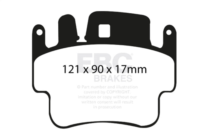 EBC 98-05 Porsche 911 996 3.4 Carrera 2 (Iron Rotor) Redstuff Frt Brake Pad (Check EBC Fit Guide) - Bull Strap