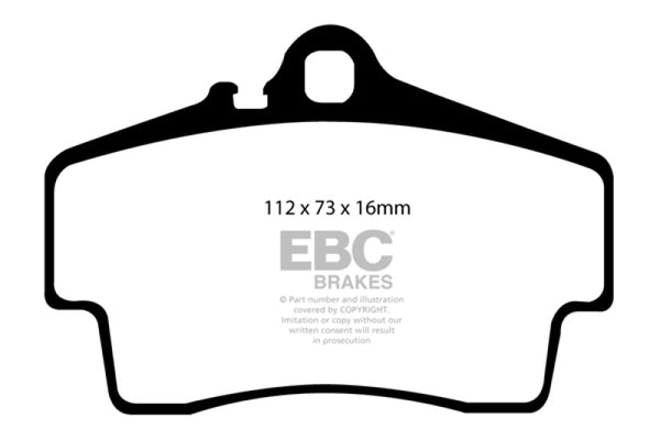 EBC 98-05 Porsche 911 (996) (Cast Iron Rotor only) 3.4 Carrera 2 Redstuff Rear Brake Pads - Bull Strap