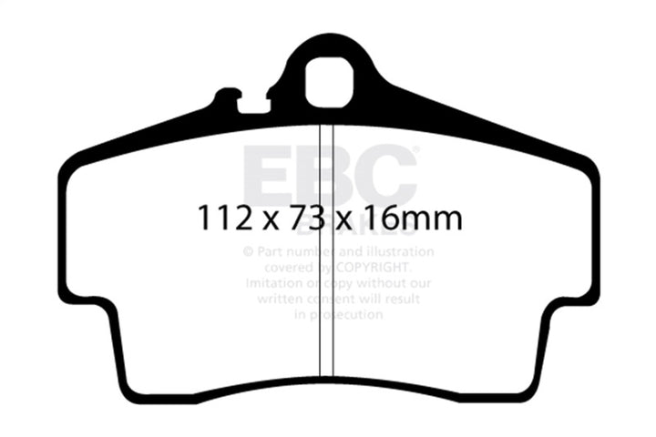 EBC 98-05 Porsche 911 (996) (Cast Iron Rotor only) 3.4 Carrera 2 Redstuff Rear Brake Pads - Bull Strap