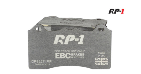 EBC Racing 19-21 Hyundai Veloster (2nd Gen) 2.0 Turbo N RP-1 Race Front Brake Pads - Bull Strap