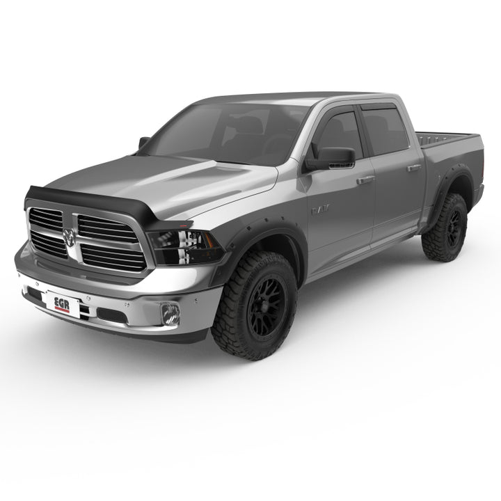 EGR 09-13 Dodge Ram Pickup Superguard Hood Shield - Matte (302655) - Bull Strap
