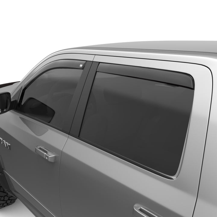 EGR 09+ Dodge Ram Pickup Crew Cab In-Channel Window Visors - Set of 4 (572751) - Bull Strap