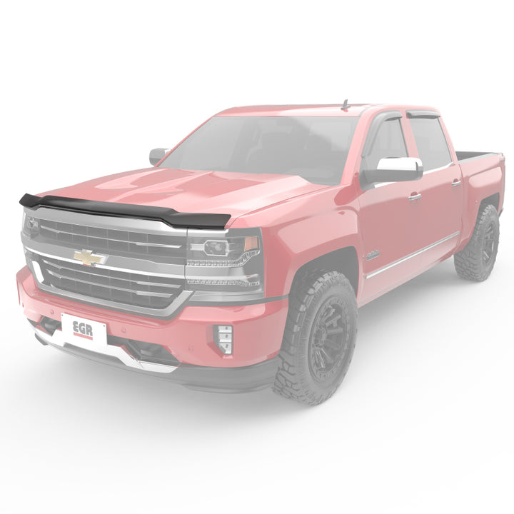 EGR 14+ Chev Silverado LD Superguard Hood Shield (301571) - Bull Strap