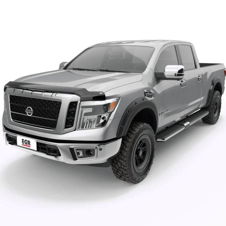 EGR 16+ Nissan Titan XD Superguard Hood Shield (305901) - Bull Strap