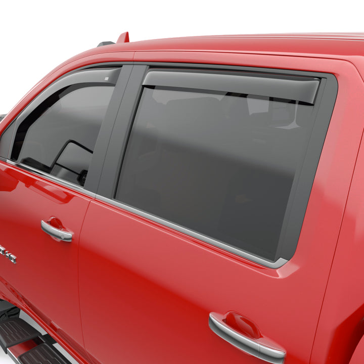 EGR 2019 Chevy 1500 Crew Cab In-Channel Window Visors - Dark Smoke - Bull Strap