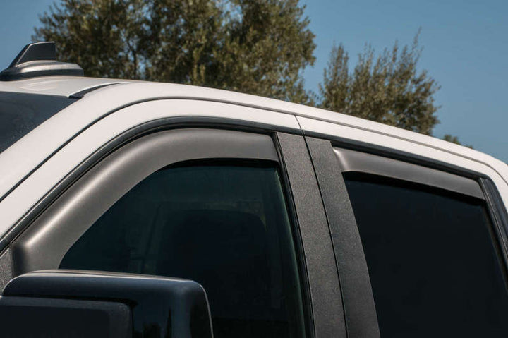 EGR 2019 Chevy 1500 Crew Cab In-Channel Window Visors - Matte - Bull Strap