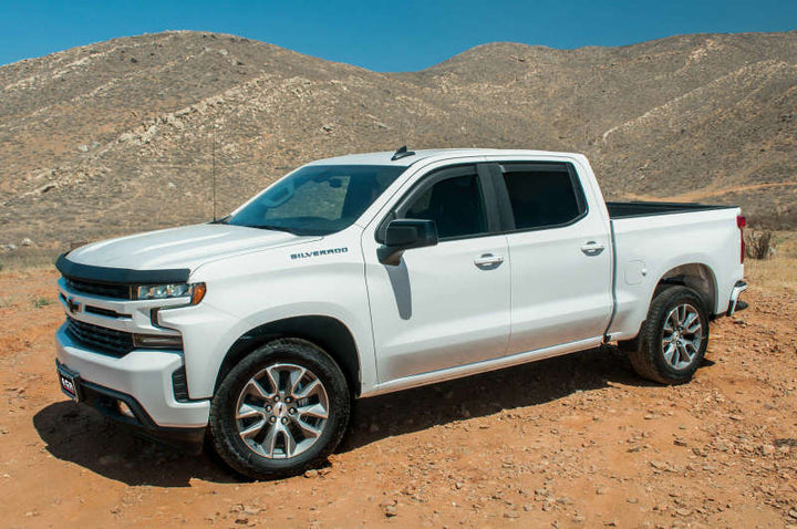 EGR 2019 Chevy 1500 Crew Cab In-Channel Window Visors - Matte - Bull Strap