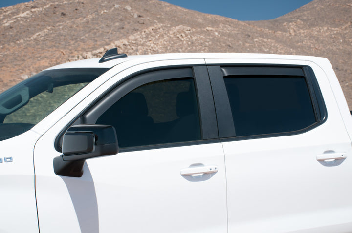 EGR 2019 Chevy 1500 Crew Cab In-Channel Window Visors - Matte - Bull Strap