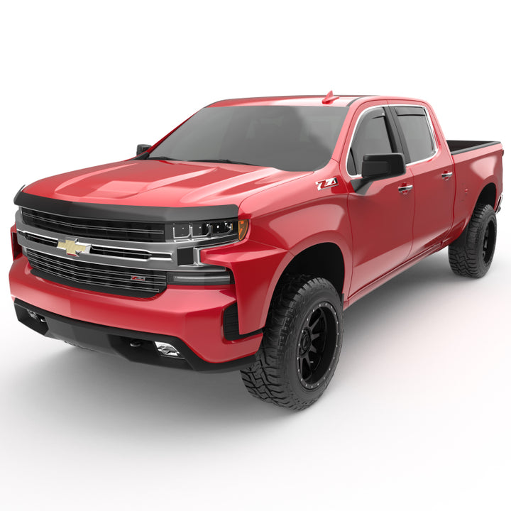 EGR 2019 Chevy 1500 Crew Cab In-Channel Window Visors - Matte - Bull Strap