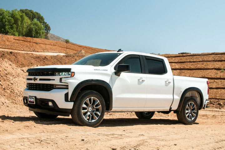 EGR 2019 Chevy 1500 Super Guard Hood Guard - Dark Smoke - Bull Strap