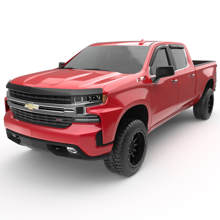 EGR 2019 Chevy 1500 Super Guard Hood Guard - Matte - Bull Strap