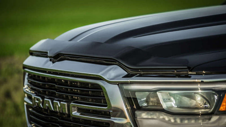 EGR 2019 Dodge Ram 1500 Superguard Hood Shield - Dark Smoke - Bull Strap