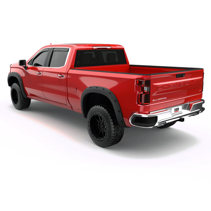 EGR 2023+ Chevrolet Silverado 1500 Bolt-On Look Fender Flares - Matte (Set of4) - Bull Strap