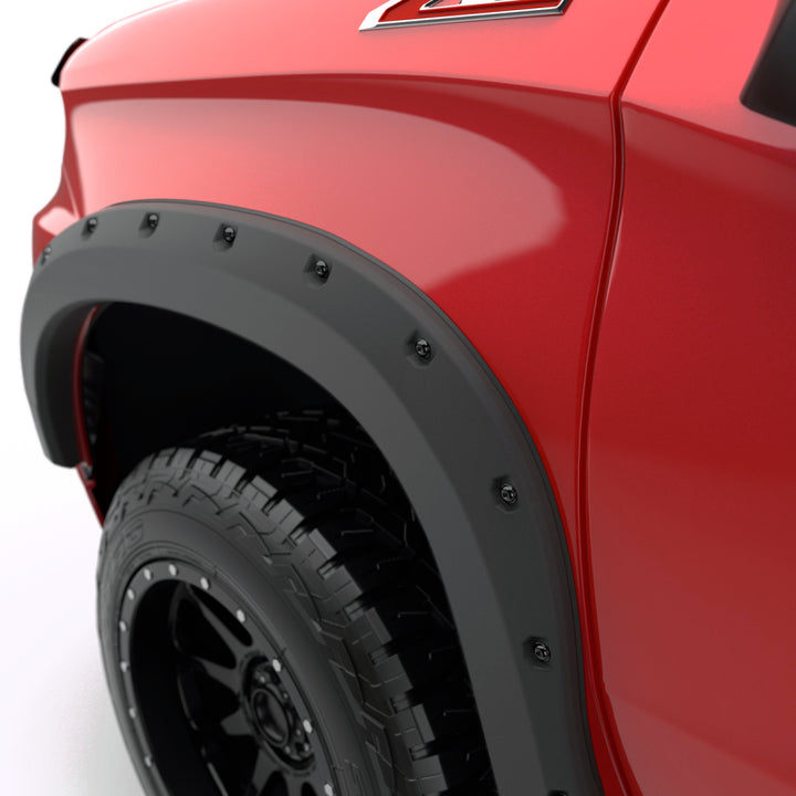 EGR 2023+ Chevrolet Silverado 1500 Bolt-On Look Fender Flares - Matte (Set of4) - Bull Strap