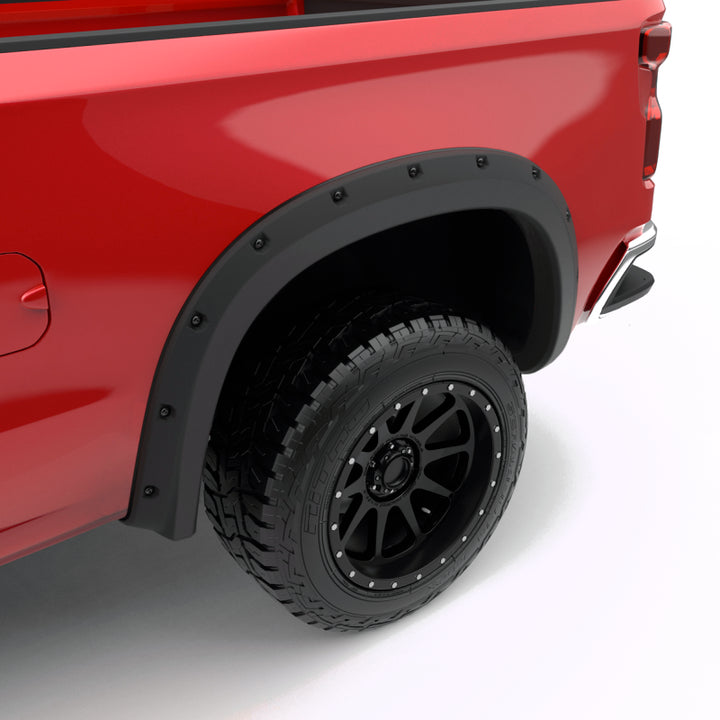 EGR 2023+ Chevrolet Silverado 1500 Bolt-On Look Fender Flares - Matte (Set of4) - Bull Strap