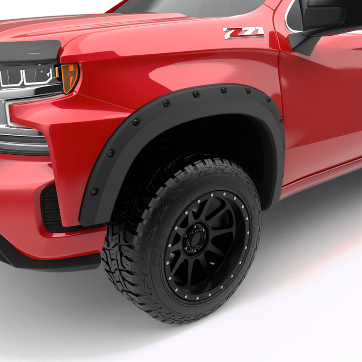 EGR 2023+ Chevrolet Silverado 1500 Bolt-On Look Fender Flares - Matte (Set of4) - Bull Strap