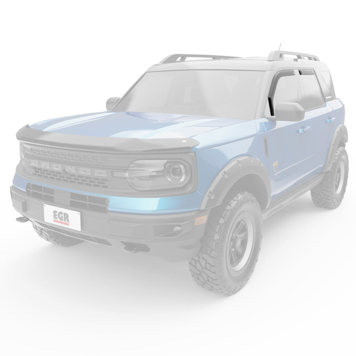 EGR 21-22 Ford Bronco Sport 4 Door In-Channel Window Visors - Dark Smoked (573561) - Bull Strap