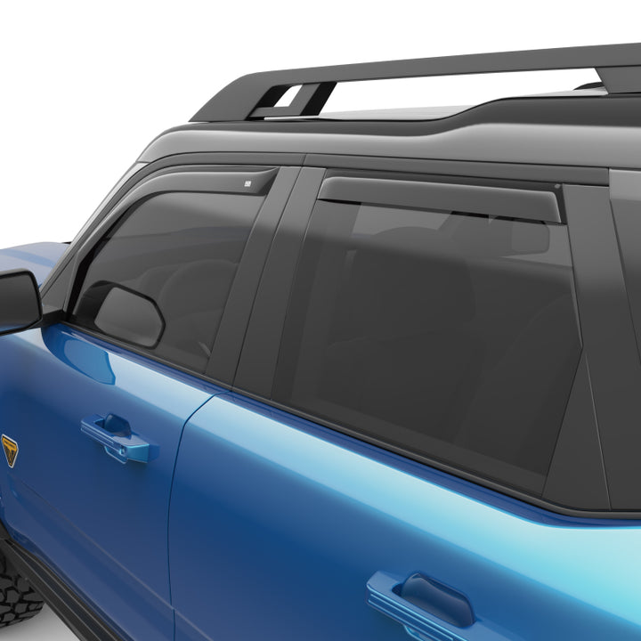 EGR 21-22 Ford Bronco Sport 4 Door In-Channel Window Visors - Dark Smoked (573561) - Bull Strap