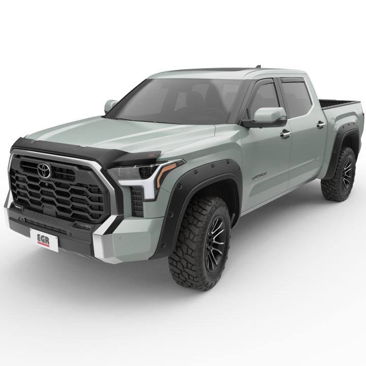 EGR 22-23 Toyota Tundra Superguard Hood Guard - Dark Smoke - Bull Strap