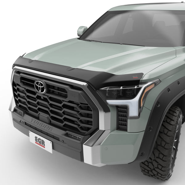 EGR 22-23 Toyota Tundra Superguard Hood Shield - Matte Black - Bull Strap