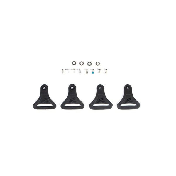 EVS Axis D-Rings Kit (2 Flush/2 Swivel/Hardware) - Black - Bull Strap