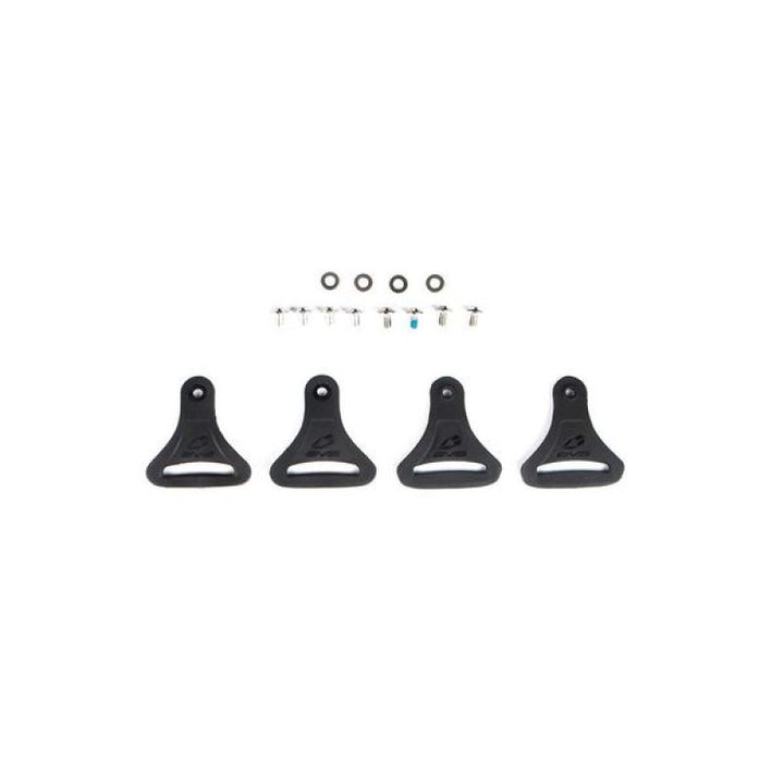 EVS Axis D-Rings Kit (2 Flush/2 Swivel/Hardware) - Black - Bull Strap