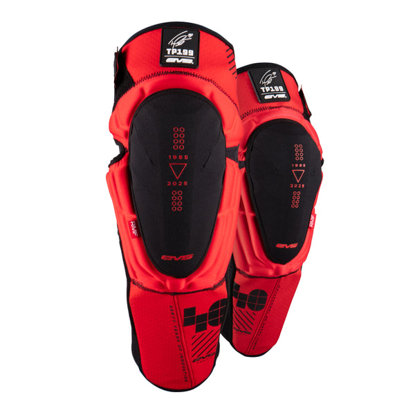 EVS TP 199 Travis Pastrana Knee & Shin Guard 40th Anniversary Limited Edition Red - 2XL - Bull Strap