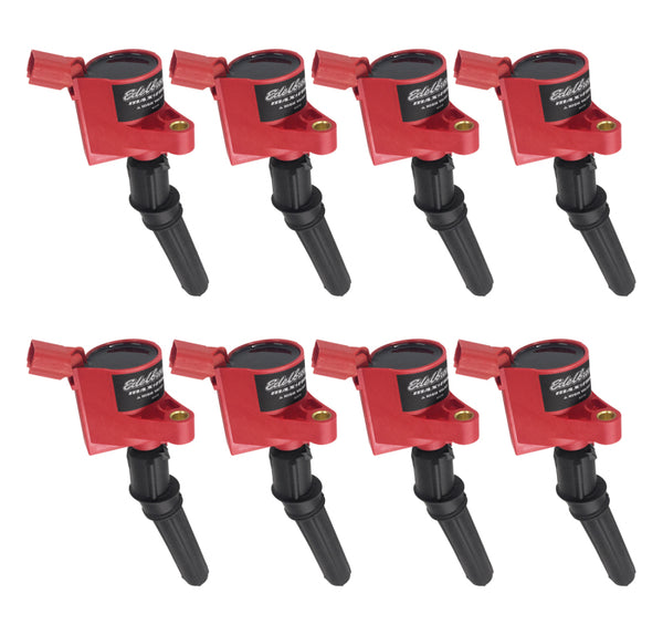 Edelbrock 98-08 Ford V8 4.6L-5.4L/V10 6.8L Coil-On-Plug (COP) - Set of 8 - Bull Strap