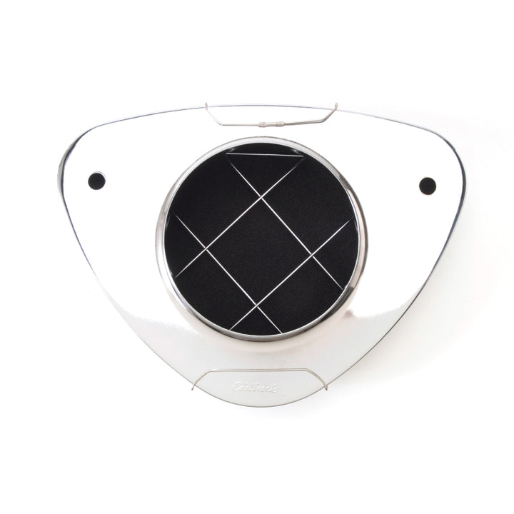 Edelbrock Air Cleaner Pro-Flo 1000 Series Triangular Steel Top 11 375In X 8 375In X 3In Chrome - Bull Strap