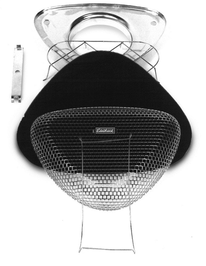 Edelbrock Air Cleaner Pro-Flo 1000 Series Triangular Steel Top 11 375In X 8 375In X 3In Chrome - Bull Strap