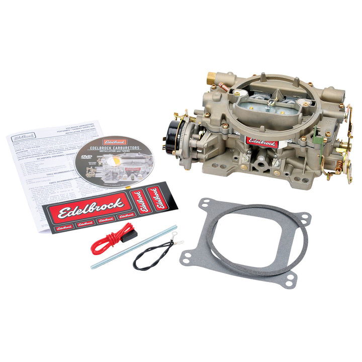 Edelbrock Carburetor Marine 4-Barrel 600 CFM Electric Choke - Bull Strap