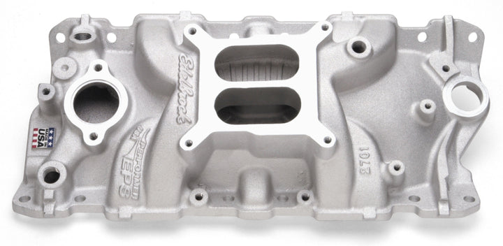 Edelbrock SBC Performer Eps Manifold - Bull Strap
