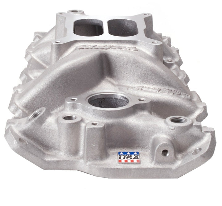 Edelbrock SBC Performer Eps Manifold - Bull Strap