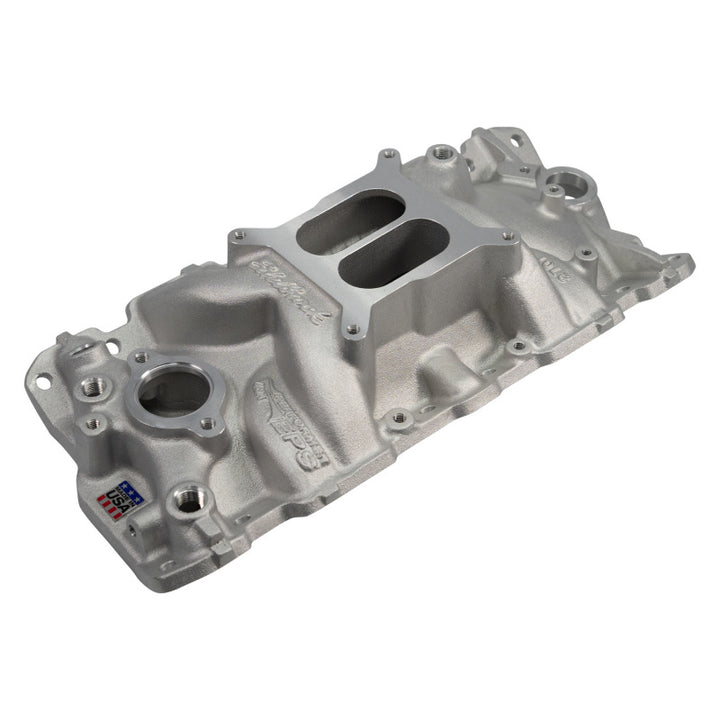 Edelbrock SBC Performer Eps Manifold - Bull Strap