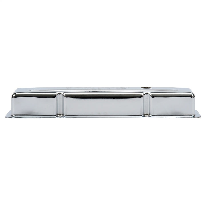 Edelbrock Valve Cover Signature Series Chevrolet 1959-1986 262-400 CI V8 Low Chrome - Bull Strap
