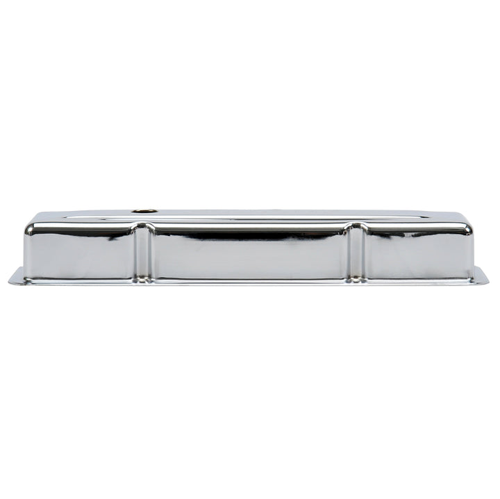 Edelbrock Valve Cover Signature Series Chevrolet 1959-1986 262-400 CI V8 Low Chrome - Bull Strap