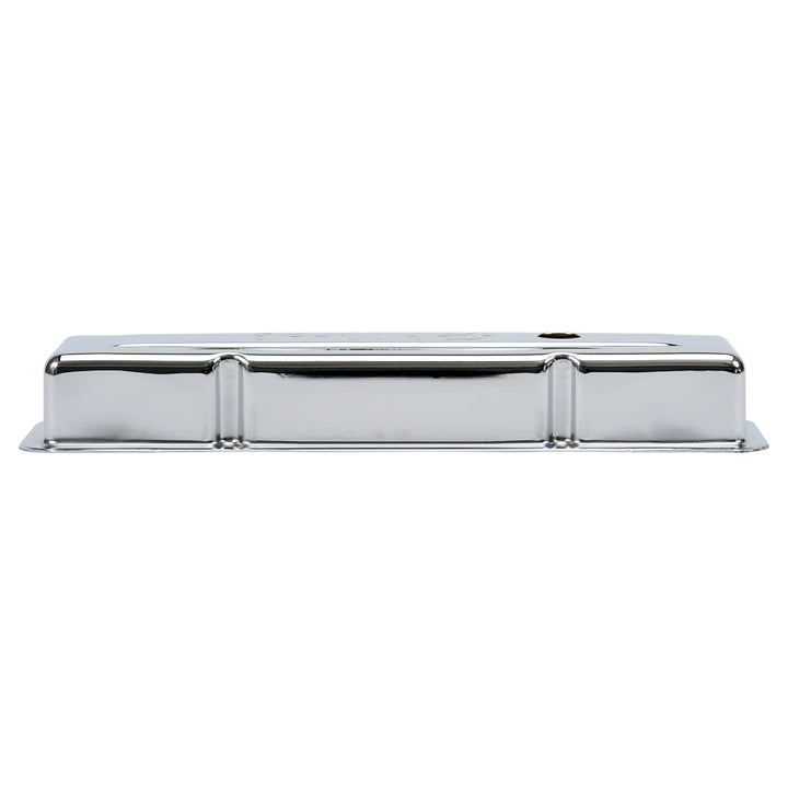 Edelbrock Valve Cover Signature Series Chevrolet 1959-1986 262-400 CI V8 Low Chrome - Bull Strap