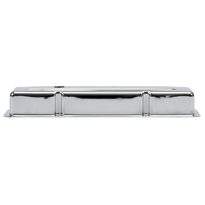 Edelbrock Valve Cover Signature Series Chevrolet 1959-1986 262-400 CI V8 Low Chrome - Bull Strap