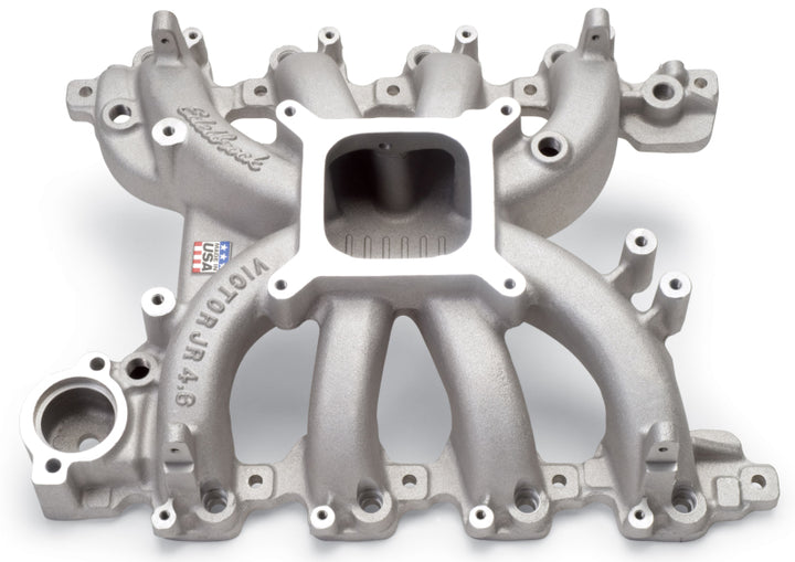 Edelbrock Victor Jr Ford EFI for 4 6L Engines Manifold Only - Bull Strap
