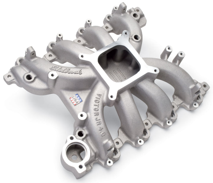 Edelbrock Victor Jr Ford EFI for 4 6L Engines Manifold Only - Bull Strap