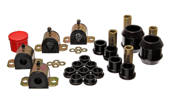 Energy Suspension 00-05 Toyota Celica Black Hyper-Flex Master Bushing Set - Bull Strap