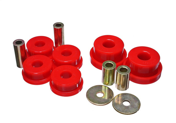Energy Suspension 00-09 Subaru Legacy Red Rear Differential Mount Bushing Set - Bull Strap
