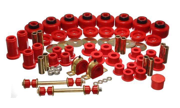 Energy Suspension 01-06 Chevy Silverado 4WD Red Hyper-flex Master Bushing Set - Bull Strap