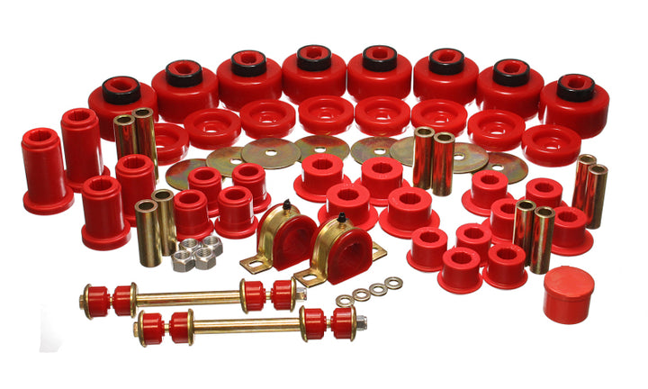 Energy Suspension 01-06 Chevy Silverado 4WD Red Hyper-flex Master Bushing Set - Bull Strap